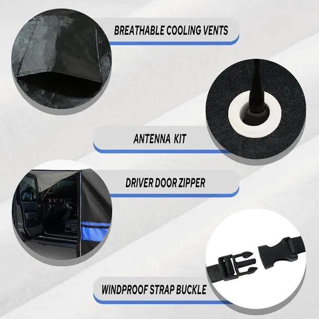 Alt view image 2 of 6 - 10-Layer for Jeep Covers Waterproof 4 Door All Weather for Automobiles, Outdoor for Jeep Cover Universal Fits for Jeep Wrangler Cover TJ YJ CJ JK JL