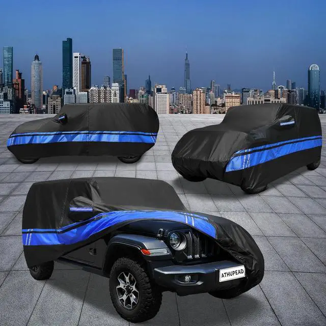 Alt view image 6 of 6 - 10-Layer for Jeep Covers Waterproof 4 Door All Weather for Automobiles, Outdoor for Jeep Cover Universal Fits for Jeep Wrangler Cover TJ YJ CJ JK JL