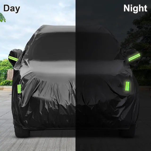 Alt view image 7 of 7 - SUV Car Cover Waterproof All Weather,7 Layers Heavy Duty Outdoor Full Car Cover, Snowproof Rainproof Windproof Sun UV Protection (PE+Cotton, A5 Fit SUV Jeep-Length (182" to 190"))