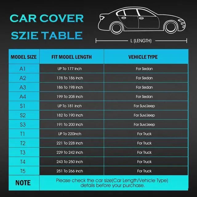 Alt view image 5 of 7 - Truck Car Cover Waterproof All Weather Full Outdoor Pickup Truck Cover Rain UV Protection, Size T2 Universal Fit for Ford F150 Chevy Silverado Dodge Ram 1500. (Fit Truck Length 221 to 228 inch)