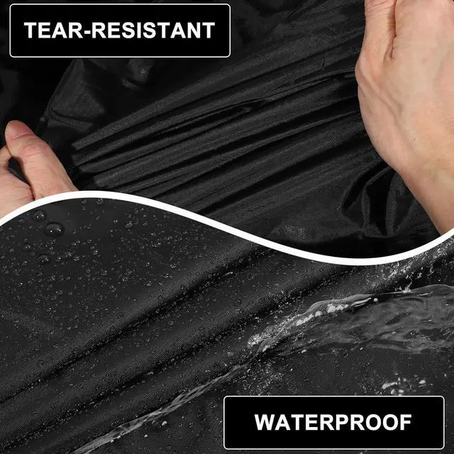 Alt view image 3 of 7 - Car Cover for Toyota Tundra 210D-PU Outdoor Full Car Cover All Weather with Door Zipper for Waterproof Windproof Sun Rain Snow Protection
