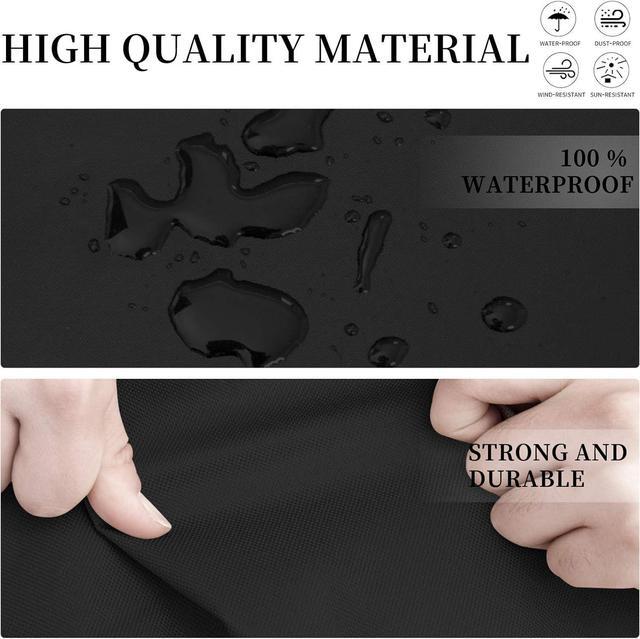 Alt view image 5 of 7 - Patio V-Shaped Sectional Sofa Cover, Waterproof Outdoor Sectional Cover,Heavy Duty Garden Furniture Cover with Air Vent 118" L (on Each Side) x 33.5" D x 31" H, Black