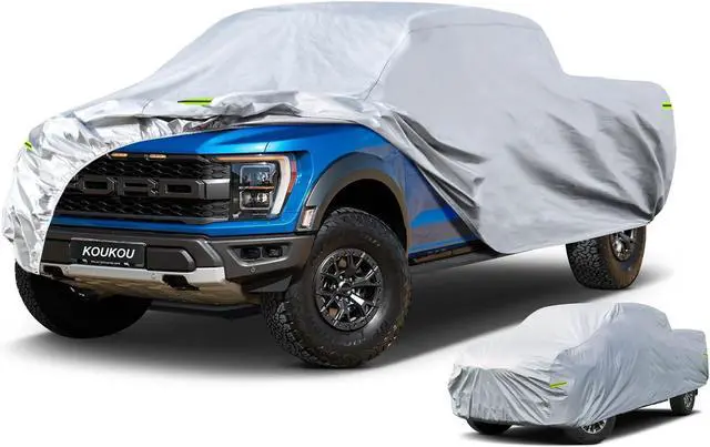 Main image of Truck Cover Waterproof All Weather, 6 Layers Full Pickup Outdoor Cover Length up to 232 inches,Universal Fit Toyota Tacoma, Chevy Silverado, GMC Sierra, Dodge Dakota etc.