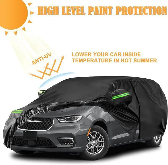 Alt view image 7 of 7 - Waterproof Car Cover Replace for 20082024 Chrysler Town & Country, Chrysler Pacifica and Dodge Grand Caravan Minivan, 6 Layers All Weather Car Cover with Zipper Door for Snow Rain Dust Protection