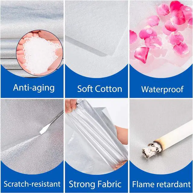 Alt view image 4 of 7 - Truck Cover Waterproof All Weather, 6 Layers Full Pickup Outdoor Cover Length up to 232 inches,Universal Fit Toyota Tacoma, Chevy Silverado, GMC Sierra, Dodge Dakota etc.