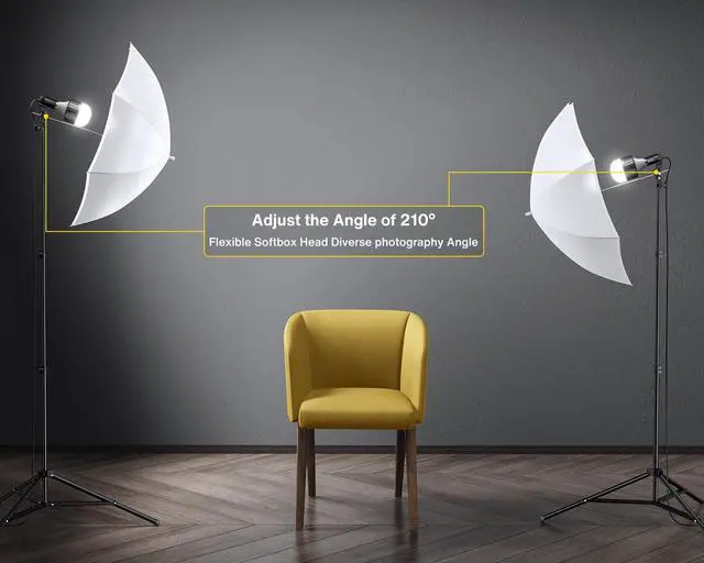 Alt view image 4 of 7 - Photography Lighting Kit, 8.5 x 10 ft Backdrop Stands with Green Screen, Softbox and Umbrella with 5500 K, 97CRI, LED Bulbs, 3 Color Backdrops for Photo Studio Equipment, Portrait Product Shoot