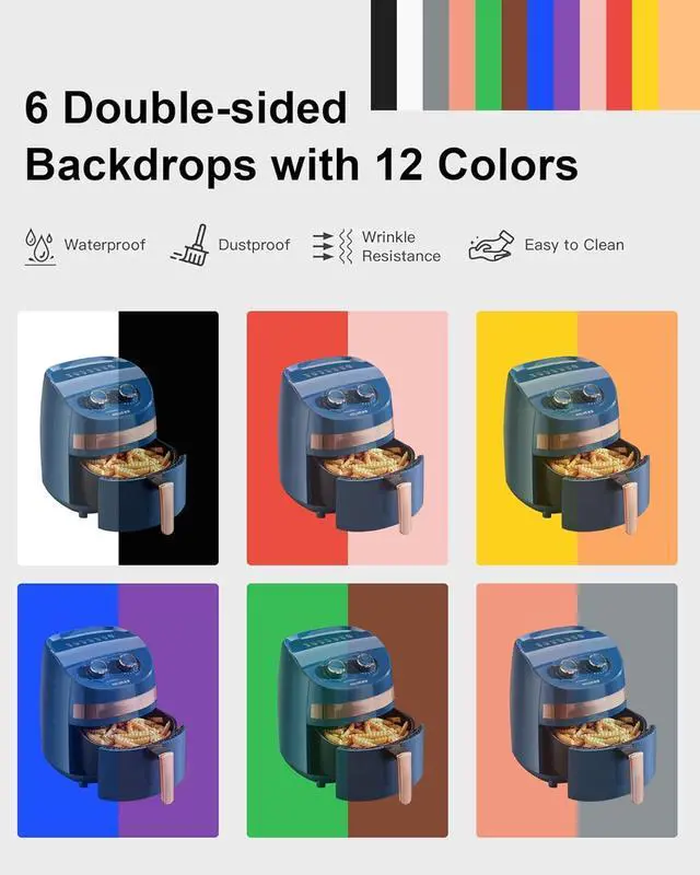 Alt view image 4 of 7 - Light Box Photography, 20x20 inch Portable Photo Studio Light Box, Professional Dimmable Quick Charge USB-C Photo Booth with 160 LED Lights & 12 Color Backdrops Photo Box for Product Photography