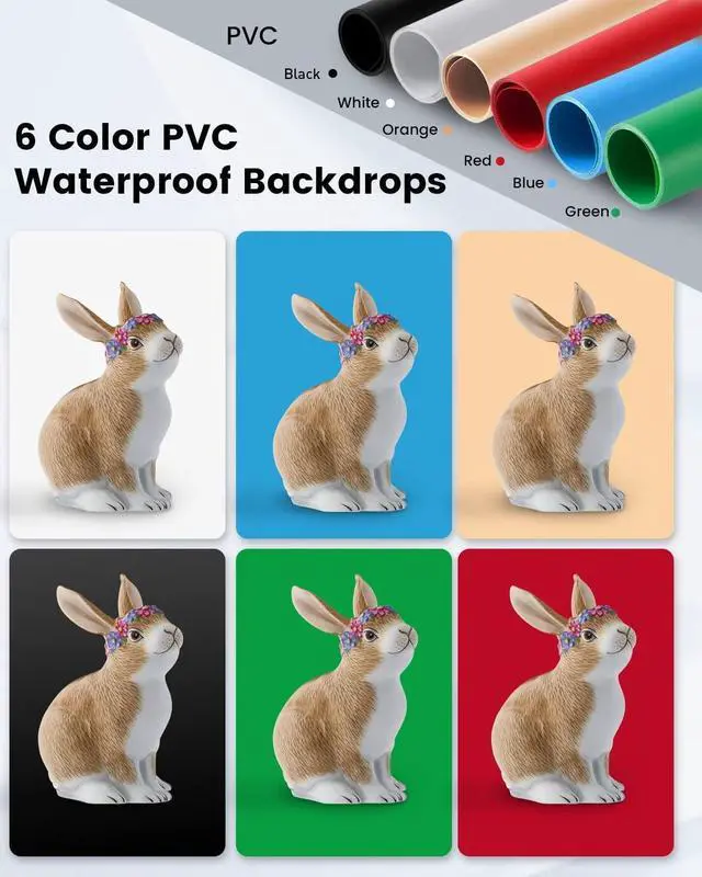 Alt view image 6 of 7 - 24"x24" Photo Studio Light Box for Photography, Foldable Bi-Color Dimmable Shooting Tent Kit with 240 LED Lights, 3000-6500K Lighting Booth, 6 Color Backdrops