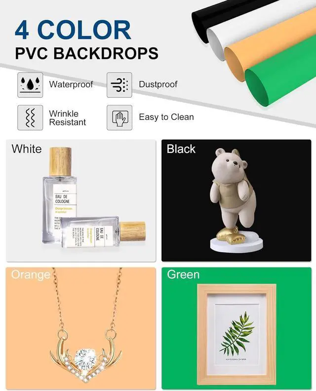 Alt view image 2 of 7 - 16''x16'' Photo Studio Light Box, Upgraded Photo Box Soft Box Integrated Portable Light Box Photography with Hight CRI 480 LED Lights & 4 Color Backdrops for Product Photography