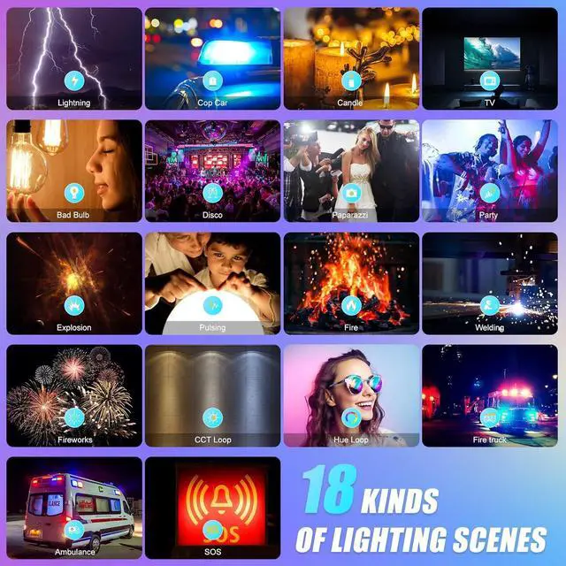 Alt view image 2 of 7 - 800D RGB Video Light Kits with 2 Softboxes, Studio Lights with Bluetooth Control, 2 Packs Photography Lighting with 18 Lighting Scenes, led Panel Lights for Video Recording