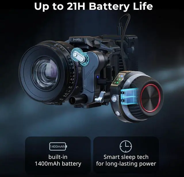 Alt view image 5 of 7 - Wireless Follow Focus Kit (Lite) with Handwheel Controller & Receiver Motor, A/B Stops & 15mm Rod Clamp, Compact Design, Widely Compatible with Cinema and Zoom Lenses with High Damping - 4296
