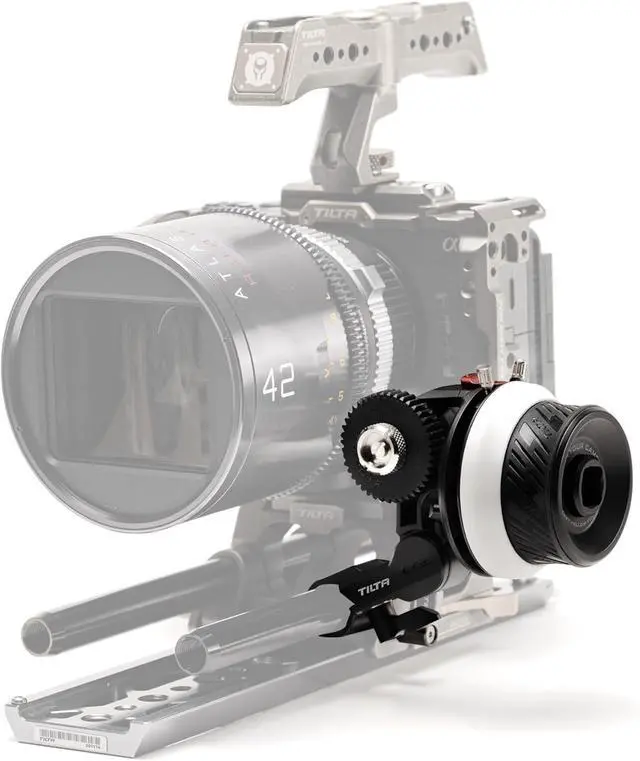 Alt view image 7 of 7 - Pocket Follow Focus | Precise Focus Ring with A/B Stops | Fluid Damping System | 15mm Rod & Rod Holder | Works with Most Cameras & Lenses | Lightweight, Comfortable, and Compact Design (FF-T07)