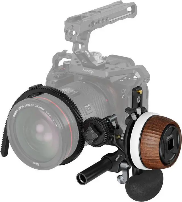 Main image of F60 Follow Focus for DSLR and Mirrorless Camera Lenses, with Non-Damping Design & Forward/Reverse Switch & A/B Stops, Included Lens Gear, Gear Ring, 15mm Rod & Rod Clamp - 3850