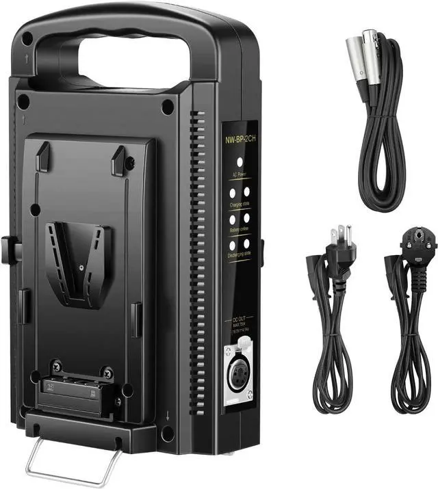 Main image of V-Mount/V Lock Dual Channel Battery Charger with DC 16.5V Power Supply, Compatible with All V-Mount Plates (Battery Not Included)