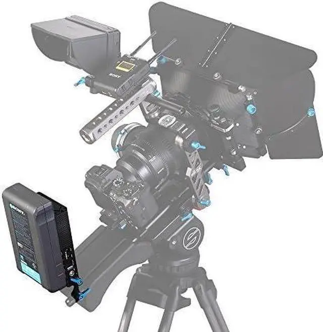 Alt view image 4 of 7 - DP500 15mm Rail Power Supply V Mount Battery Plate & Charger for DSLR Mirrorless Camera Monitor Video Transmitter A7/A7R/A7S A9 GH6 S5II Canon R5C R50 R8 R10 Z8 Z9 BMPCC 4K 6K Pro