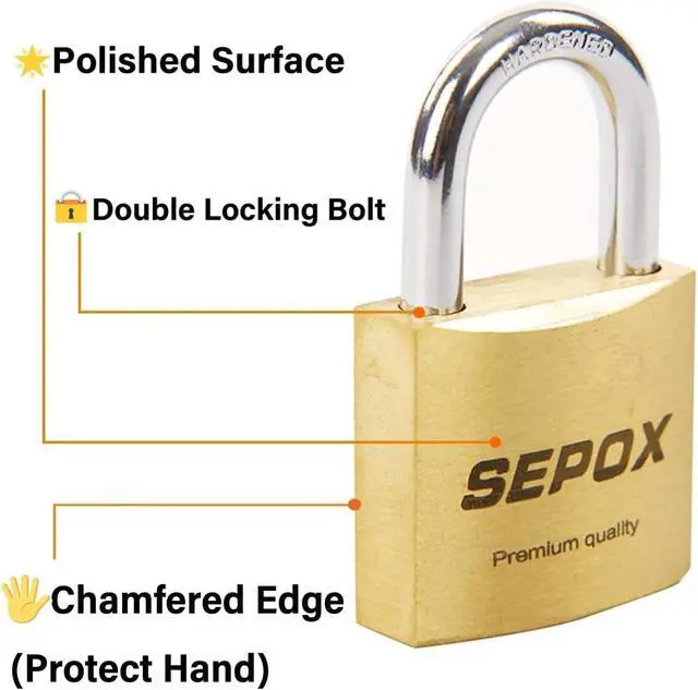 Alt view image 5 of 7 - 16 Pcs 40mm Heavy-Duty Solid Brass Padlocks with Same Keys 24 Pcs, Weather Proof Body 40mm 1-9/16", Anti-Rust & Anti-Cut Shackle, Outdoor Lock Keyed Alike for Gates, Shed, Fence, Gym Locker