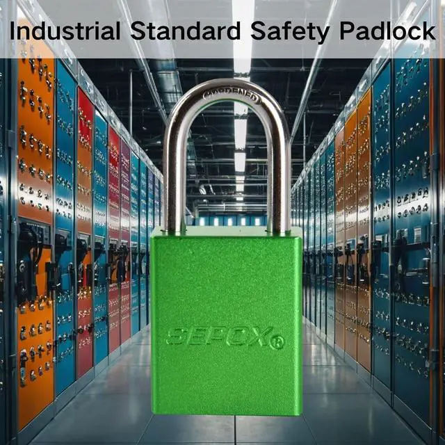 Alt view image 2 of 7 - Outdoor Padlocks - Pack of 24 Pcs Lock Keyed Different 72 Pcs Brass Key, Weatherproof, High-Security Padlocks in Vibrant Green, Long Shackle for Fence, Locker Lock, Yard,Lock-Out