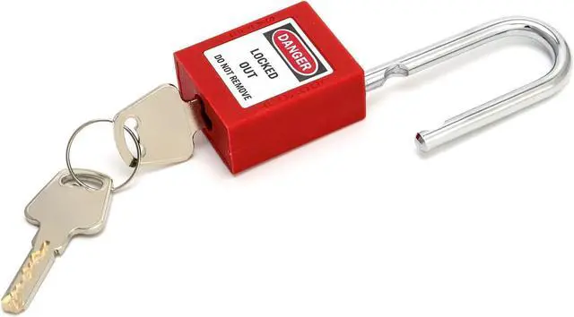 Alt view image 5 of 7 - Red Lockout Tagout Safety Padlock, 20 Padlocks with 40 Keys, Keyed Different