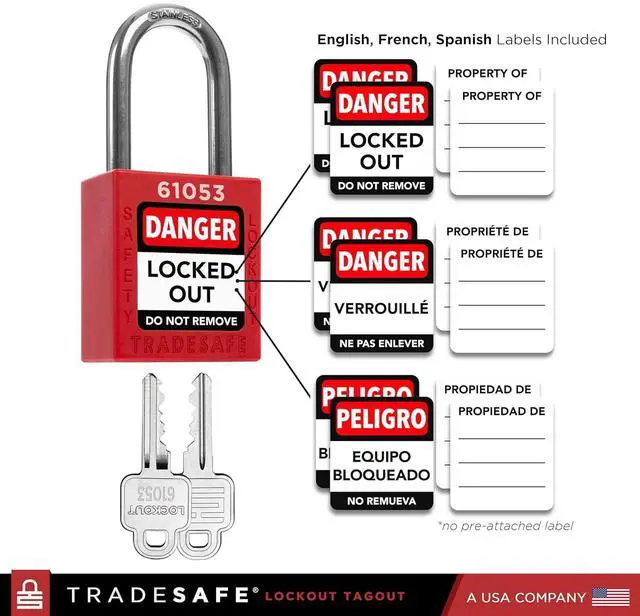 Alt view image 5 of 7 - Lockout Tagout Station with Loto Devices - 14 Pack Safety Lock Set, 6 Hasps, 40 Do Not Operate Tags, Lock Out Tag Out Kit Board, Lockout Safety Supply for OSHA Compliance