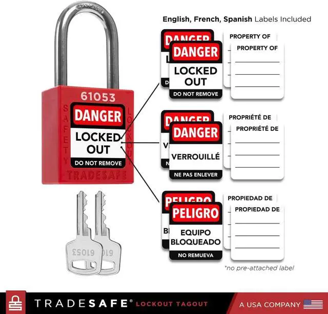 Alt view image 5 of 7 - Lockout Tagout Station With LOTO Devices - Lock Out Tag Out Kit Board With 4 Pack Safety Lock Set, Hasp For Padlocks, 20 Do Not Operate Tags For Lockout Safety Supply, OSHA Compliance