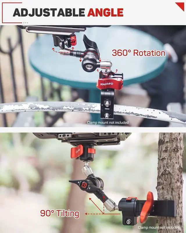 Alt view image 5 of 7 - 11'' Magic Arm, Adjustable Spider Crab Magic Arm with Shoe Mount and 1/4'' & 3/8" Tripod Screw for DSLR Camera Rig/Camcorder/LCD Monitor Video Vlog Rig w/Smartphone etc - MA5-6