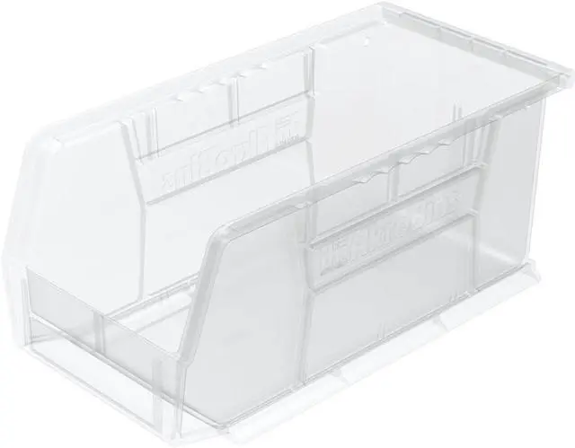 Main image of 30230 AkroBins Plastic Storage Bins, Space-Saving Stackable Bins for Garage, Pantry, Craft Organization, 11-Inch x 5-Inch x 5-Inch, Clear, 12-Pack