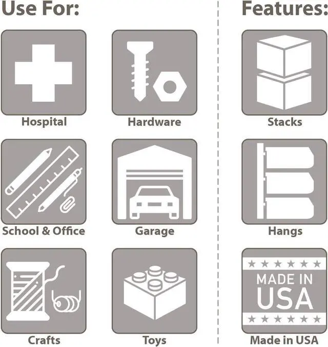 Alt view image 6 of 7 - 30230 AkroBins Plastic Storage Bins, Space-Saving Stackable Bins for Garage, Pantry, Craft Organization, 11-Inch x 5-Inch x 5-Inch, Clear, 12-Pack