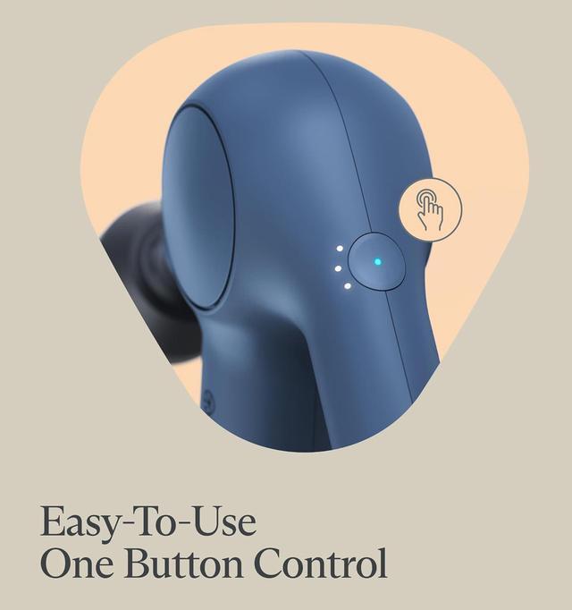 Alt view image 4 of 6 - Relief Handheld Percussion Massage Gun - Easy-to-Use, Comfortable & Light Personal Massager for Every Day Pain Relief Massage Therapy in Neck, Back, Leg, Shoulder and Body (Navy)