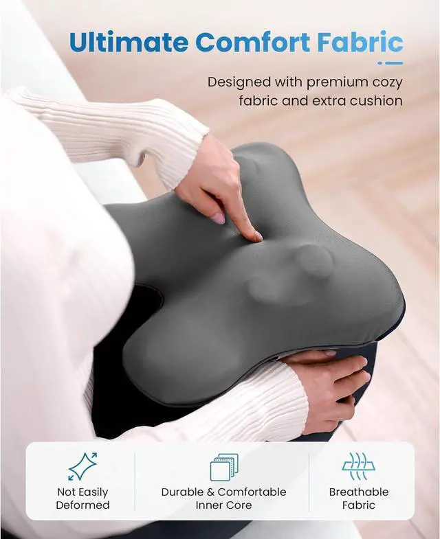 Alt view image 6 of 7 - AND BRAD Back Massager with Heat and Remote, EZBack Plus Neck Massager for Pain Relief Deep Tissue, Electric Shiatsu 3D Kneading Massage Pillow with 3 Level for Neck, Back, Shoulders, Ideal Gifts