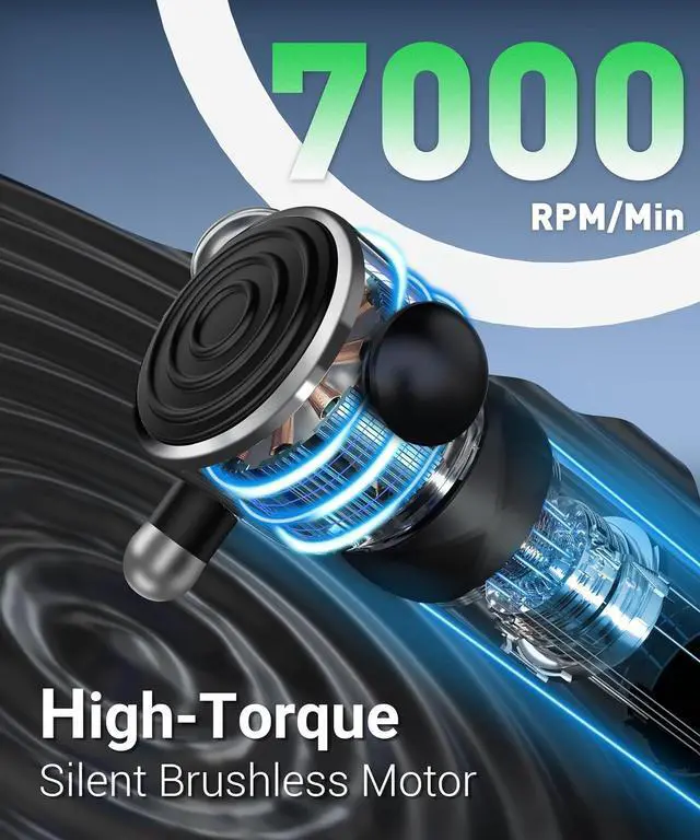 Alt view image 4 of 7 - R1 Deep Tissue Vibrating Muscle Massager - Therapy Back Massager for All Body Relief - Muscle Pain Relief and Fascial Binding - Trigger Point Therapy Massage Tool - Gifts for him