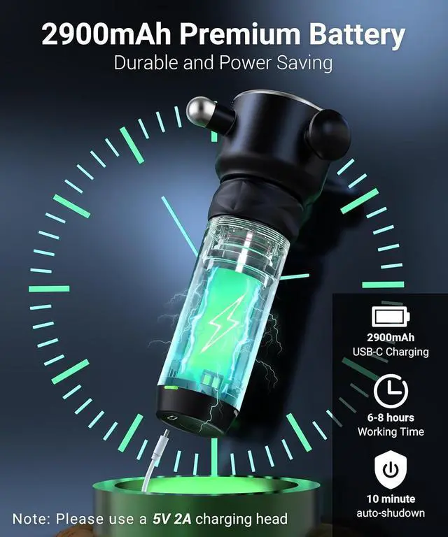 Alt view image 5 of 7 - R1 Deep Tissue Vibrating Muscle Massager - Therapy Back Massager for All Body Relief - Muscle Pain Relief and Fascial Binding - Trigger Point Therapy Massage Tool - Gifts for him