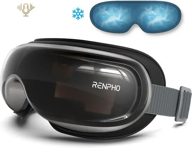 Main image of Eye Massager with Heat and Cooling for Migraines, Birthday Gifts for Women/Men, FSA HSA Eligible, Eyeris 3 Voice Control Eye Mask with DIY Massage Setting, Eye Care for Relax
