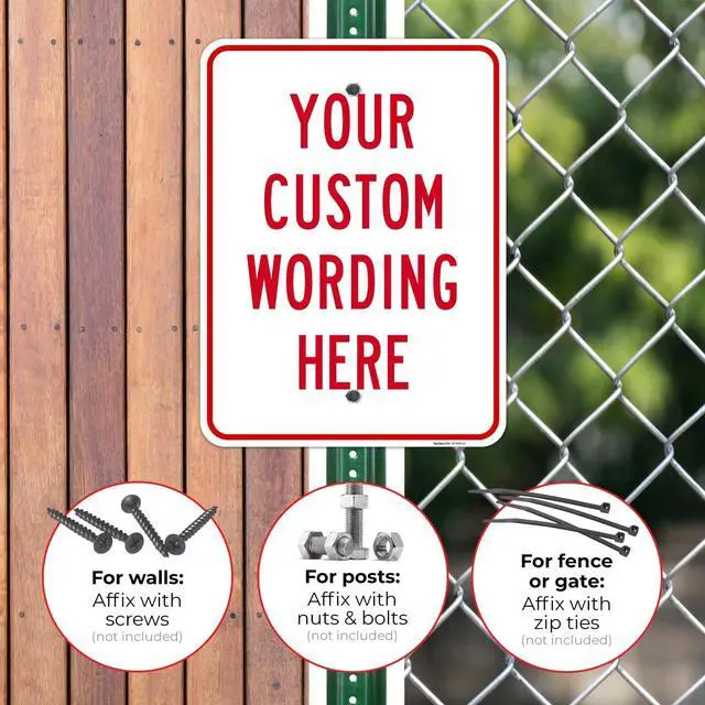 Alt view image 4 of 7 - Sigo Signs, Custom Sign, Personalized Metal Signs, Customize for Office, Business, Workplace, Office, Home, Airbnb, Delivery Signs, 18x24 Inches Yellow, Rust Free .063 Aluminum, Made in USA