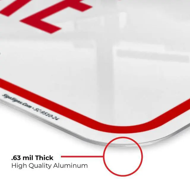 Alt view image 6 of 7 - Sigo Signs, Custom Sign, Personalized Metal Signs, Customize for Office, Business, Workplace, Office, Home, Airbnb, Delivery Signs, 18x24 Inches Yellow, Rust Free .063 Aluminum, Made in USA