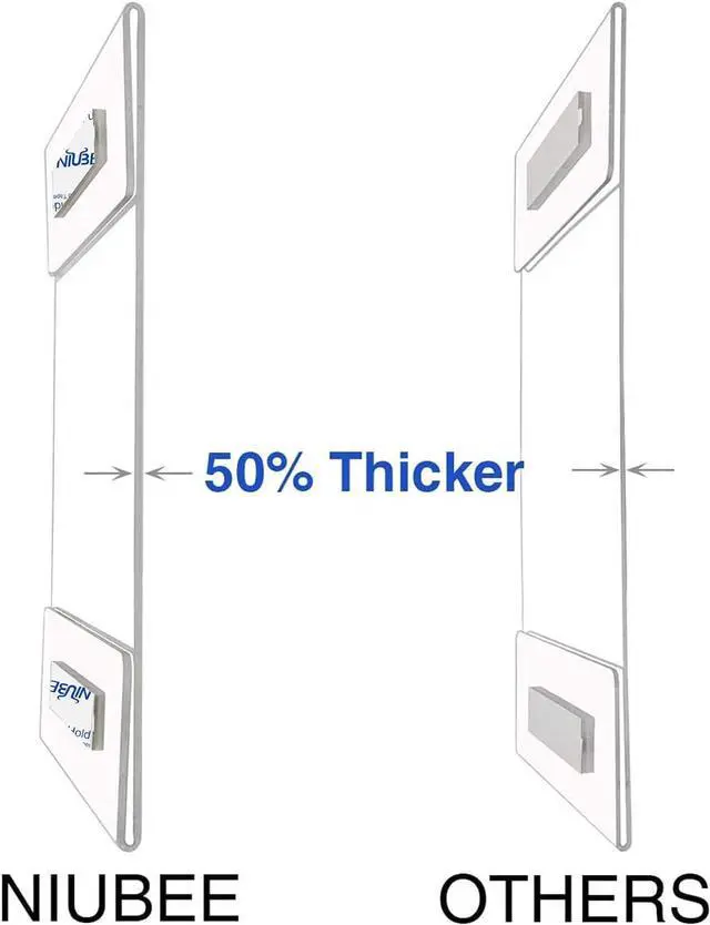 Alt view image 3 of 7 - 6 Pack Acrylic Sign Holder 11 x 17 inches Wall Mount Sign Holders Clear Acrylic Frame with Double Sided Tape Clear Poster Frames Plastic Sign Holder for Office, Home, Restaurant, Vertical