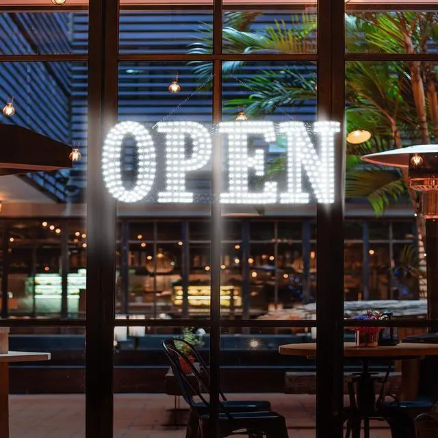 Alt view image 4 of 7 - Large LED Open Signs for Business, Unique Design Super Bright Open Sign with Hanging Installation, High Visibility Open Sign for Stores Bar Hotel Retail Shops Window Salon Restaurant Office