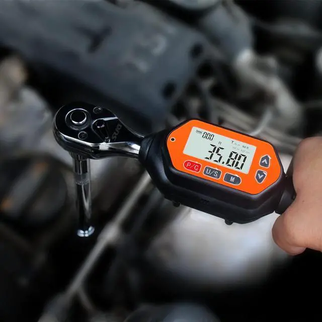 Alt view image 2 of 7 - 4th Gen Mini Digital Torque Wrench - 3/8-inch Drive with Buzzer & LED, 1.8-60 Nm (1.33-44.25 ft-lbs), High Precision Electronic Tool for Bike & Car Repairs, Calibrated for Superior Performance