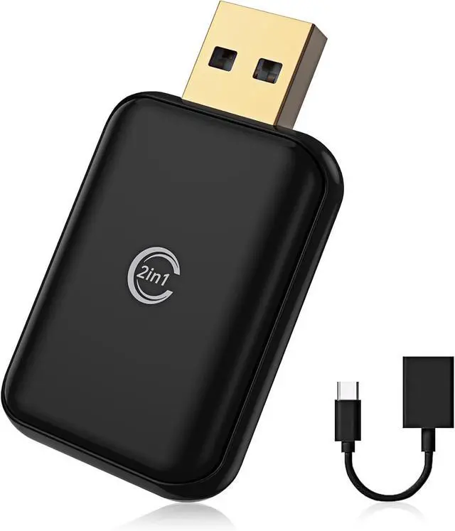 Main image of Wireless CarPlay and Android Auto Adapter, Mini USB, Dual System Compatible