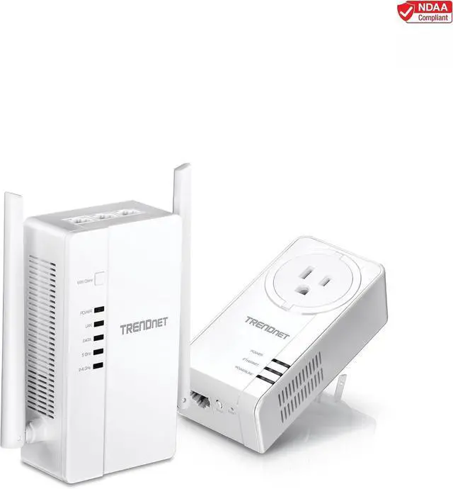 Alt view image 2 of 7 - TRENDnet Wi-Fi Everywhere Powerline 1200 AV2 Dual-Band AC1200 Wireless Access Point Kit, Includes 1 x TPL-430AP and 1 x TPL-423E, 3 x Gigabit Ports, Easy Installation, White, TPL-430APK