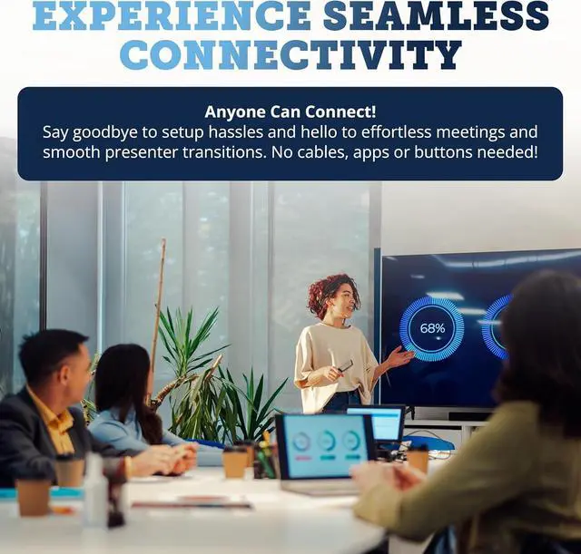 Alt view image 4 of 7 - 960 Wireless Display Receiver  Native Screen Mirroring, Supports Windows/Android/ Devices, Supports Miracast, Receiver Connects to Display or Projector via USB/HDMI Cable