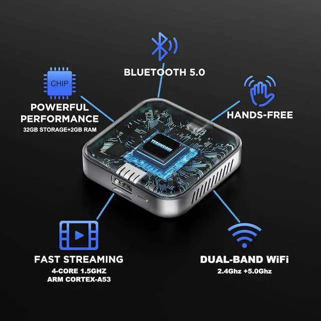 Alt view image 4 of 7 - 3-in-1 Wireless CarPlay Adapter & Android Auto Wireless Adapter, Plug & Play, Easy Setup, Supports Netflix, YouTube, TF Card, and More for Cars with OEM Wired CarPlay/Android Auto