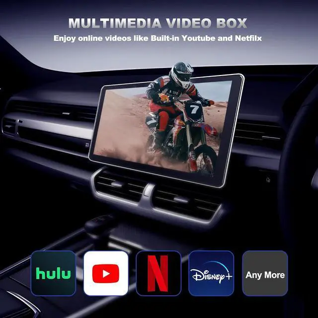 Alt view image 7 of 7 - 3-in-1 Wireless CarPlay Adapter & Android Auto Wireless Adapter, Plug & Play, Easy Setup, Supports Netflix, YouTube, TF Card, and More for Cars with OEM Wired CarPlay/Android Auto
