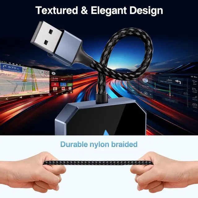 Alt view image 6 of 6 - Android Auto Wireless Adapter for OEM Factory Wired Android Auto Car, Stable and Fast Convert Wired to Wireless Control Dongle, Plug & Play No Latency Easy Setup Fit for Android 11+ & Cars from 2017
