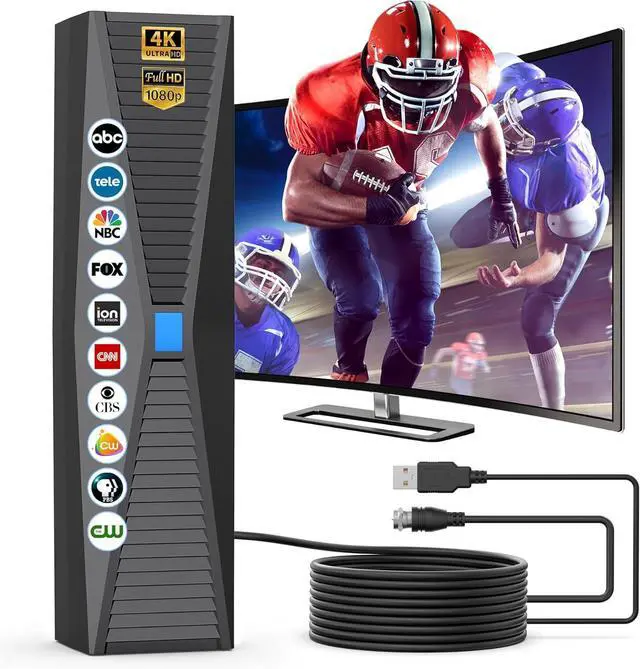 Main image of Tv Antenna, Tv Antenna for Smart TV, HD TV Antenna Indoor for Local Channels, TV Indoor/Outdoor, Television Antenna Perfect 1k Miles Long Range Reception for 4k 1080p.