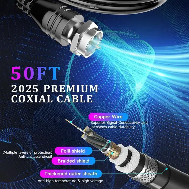 Alt view image 5 of 7 - Strongest TV Antenna Indoor, 3000+ Miles Outdoor Long Ranges, Digital Antenna for Smart TV, Best Amplifier Signal Booster Support 8K 4K 1080p All TVs VHF UHF - 50FT Cable/AC Adapter