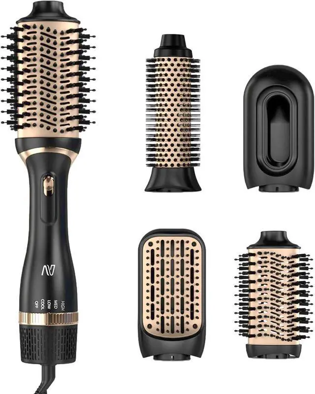 Main image of Hair Dryer Brush, Multifunctional Hot Air Brush with Adjustable Heat Settings for Different Hair Types, Negative Ion Technology & Quick Drying