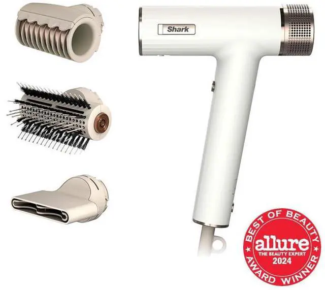 Alt view image 2 of 7 - Hair Dryer SpeedStyle RapidGloss Finisher and High-Velocity Dryer, Ionic Hair Blow Dryer with IQ Speed Styling and Drying Suite, No Heat Damage, Best for Straight and Wavy Hair, Silk, HD331