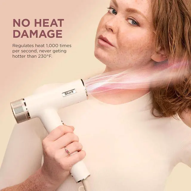 Alt view image 3 of 7 - Hair Dryer SpeedStyle RapidGloss Finisher and High-Velocity Dryer, Ionic Hair Blow Dryer with IQ Speed Styling and Drying Suite, No Heat Damage, Best for Straight and Wavy Hair, Silk, HD331