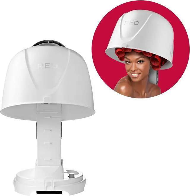 Alt view image 5 of 7 - Red by Kiss 3000 Ceramic Tourmaline Professional Hood Dryer, 4 Heat Settings Blow Dryer for Home & Salon, Height Adjustable Convenient Big Hood Size Extra Coverage