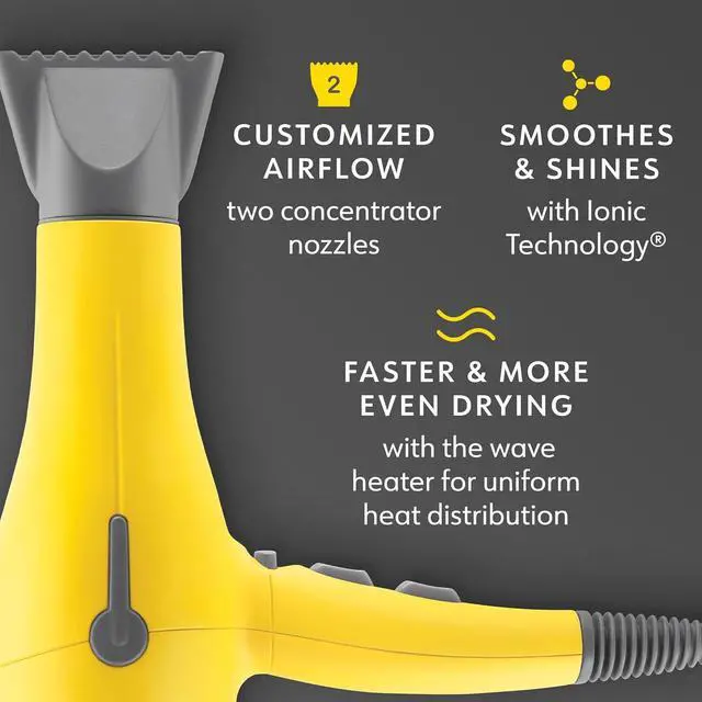Alt view image 2 of 5 - Buttercup 1875W Blow Dryer | Fast, Even Drying Hair Dryer with Ionic Technology for Smooth, Shiny Blowouts & Reduced Frizz